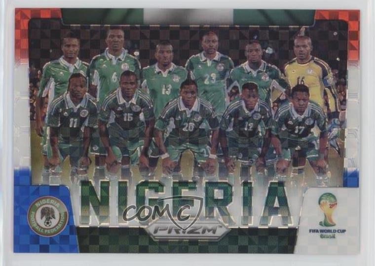 2014 Panini Prizm World Cup Team Photos Red White & Blue Power Plaid Nigeria d4k