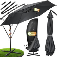 RETOURE Sonnenschirm Ampelschirm Ø300cm Marktschirm Gartenschirm ALU