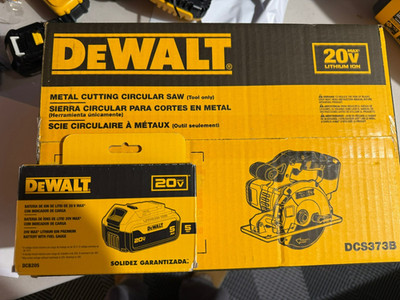  NEW  DEWALT DCS373B Circular Metal Cutting  Saw + DCB205 battery 2025