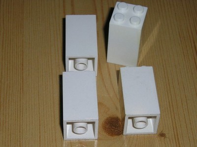 Lego 4x 30145 weiß Stütze Säule Pfeiler Brick 2 x 2 x 3'   ( K 5 )