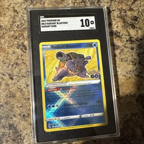 Pokémon TCG Radiant Blastoise Holo Card 018/078 Pokemon Go