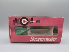 Vintage Unicorn Scoremaster Set of 3 Darts- Green Flights With Box -
