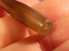 ANCIENT CAMBODIAN BANDED AGATE TUBULAR EYE BEAD 45-9.1 MM LUSTRE — photo 7