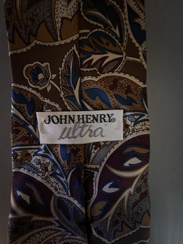 Corbata 100 % seda marrón Foto 3 de 4