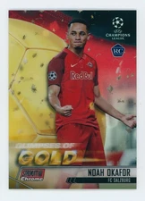 2020-21 Noah Okafor Topps Stadium Club Chrome Red FC Salzburg Rookie Card 4/10