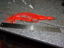 B630 saltwater fishing lure trolling lure 12" long orange