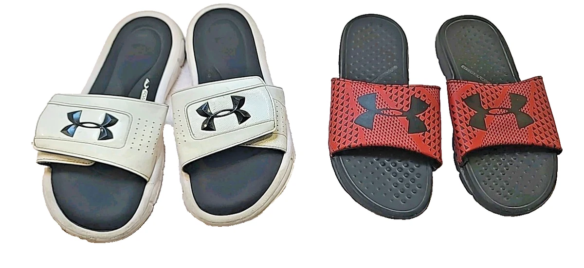 Under Armour Men\'s Ignite V Slide Size 13 Blue‎ White Sandals Amazon.com | Under Armour Men main image 3