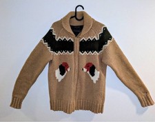 TOMMY HILFIGER Cowichan knit zip outerwear Sweater Size XL Used Good Condition