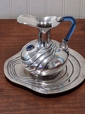 Rare One One Of A Kind Vintage 900 Silver Ewer Pitcher And Tray EXCELLENT!!!