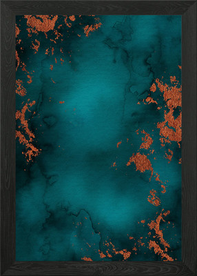 Blau Gold Textur 22 gerahmte Wandbilder Poster Leinwanddruck Bild