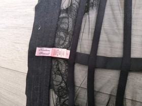 Agent Provocateur Knickers Forever Alina Sheer Black Lace & Mesh Corset Size 36C