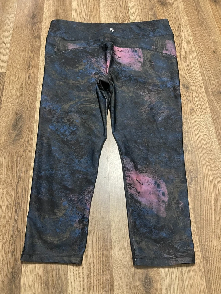 Marika 运动裤,女式 XL 码,黑色紫色蓝色,拉裤,打底裤 — 第 2/4 张图片