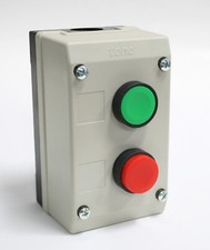 Start Stop ON OFF Green Red Momentary Pushbutton Control Station 10A 300V 1NO NC