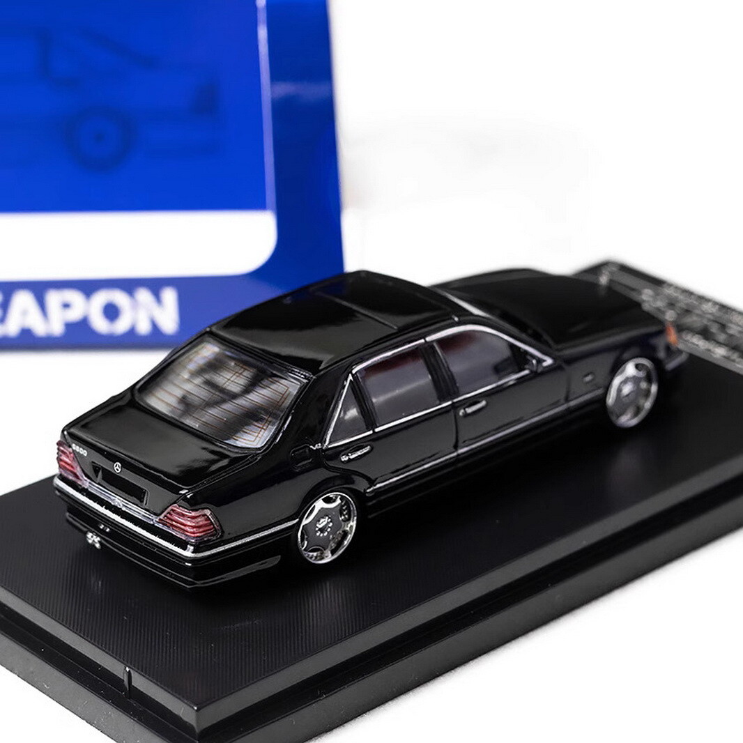 Street Weapon 1/64 Scale Mercedes-Benz S600 W140 1991 Black