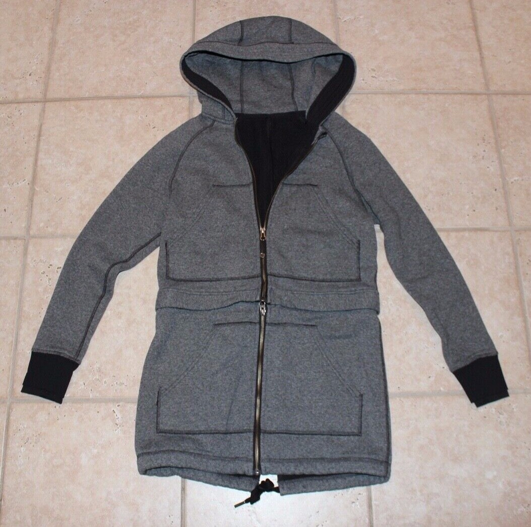 lululemon ジップ付きベロア L~LLサイズ 即完売 アウター ラメ入り Lululemon Womens Size 6 Detachable Bottom LS Long 1/2 Crop