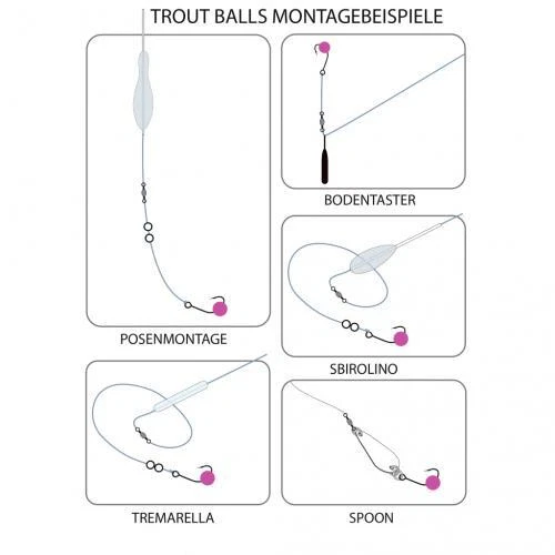 Jenzi Forellenköder Trout Balls Forelle Lachseier schwimmend Fisch Knobi Aroma - Bild 2 von 2