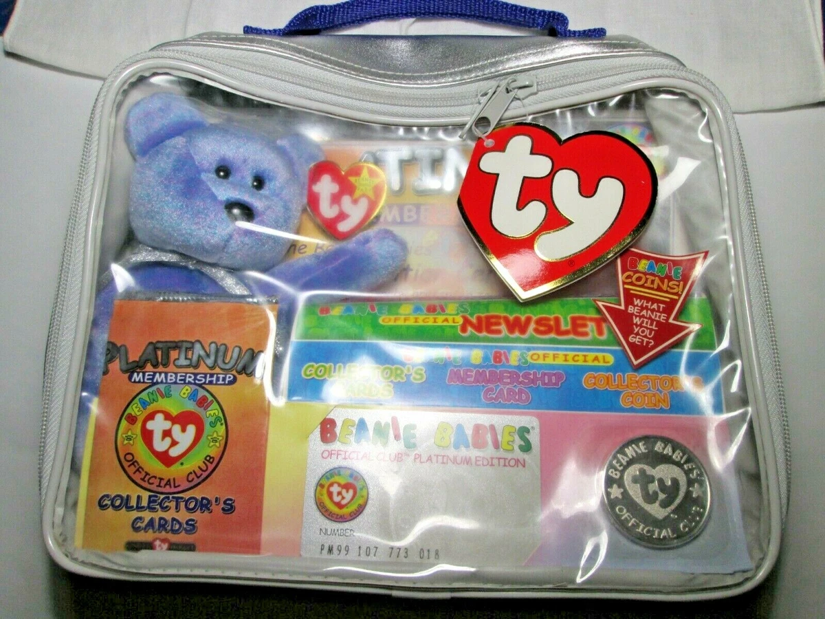 Ty Beanie Babies Official 1999 Platinum Membership Bag 2nd Issue
