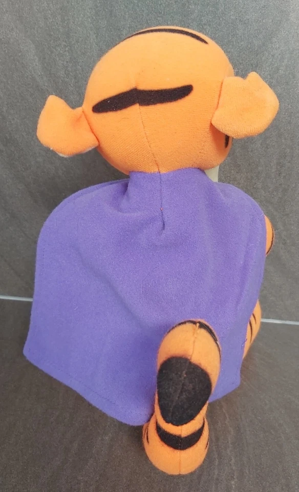 Vintage TIGGER Walt Disney Winnie The Pooh Bear Soft Medium Plush Toy Cape Book  - Image 3 of 4
