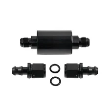 Power Steering Fluid In-line Filter with -6AN Push Lock Fittings Universal