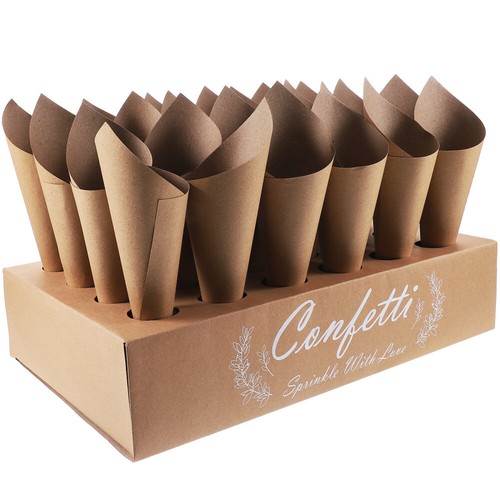 Konfetti -Kegelkastendekoration Damen Aus Kraftpapier Konfetti- - Bild 12 von 12