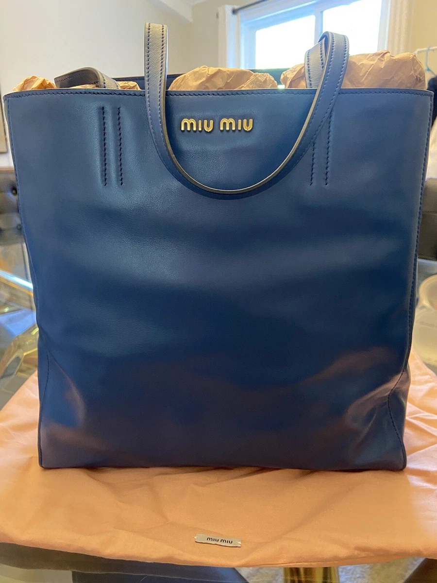 miumiu 90s Archive tote bag ネイビートートバッグ miumiu 90s Archive tote bag ネイビートートバッグ miumiu 90s