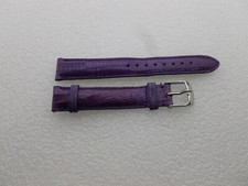 Genuine Michele 16mm Purple Lizard Watch Band Strap Pre-Owned