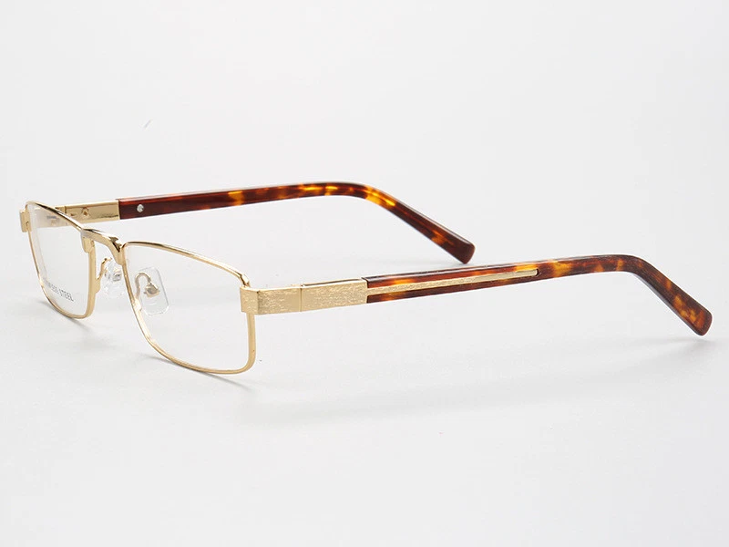 Business Man Rectangle Stainless Steel Eyeglasses Full Frame