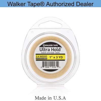 Walker 1''x 3yards Ultra Hold Roll Tape, Double Sided Adhesive, Toupee Tape