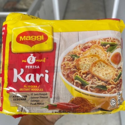 Maggi curry Flavor Instant Noodles, 5 Pack x 79g-Malaysian Classic best choice