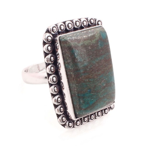 Bague Ancienne En Argent Vermeil - Pierre Zircon, Taille Réglable 54-60, Style Solitaire, Occasion