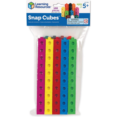 Learning Resources Snap Cubes 100er Set - Kindermathematik Zählen Mathematik Link Blöcke