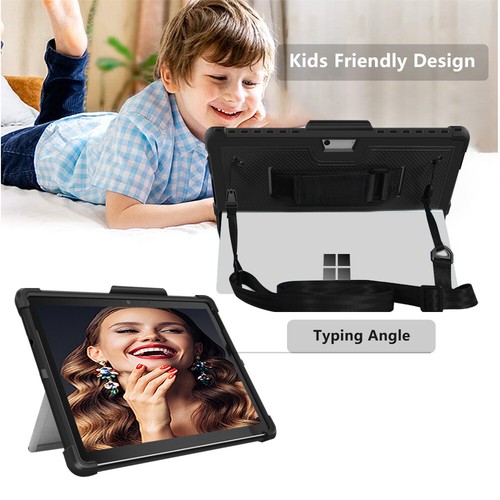 For Microsoft Surface Pro 9 8 Tablet Case Hard Back rubber Cover Built in Strap - Picture 36 of 52