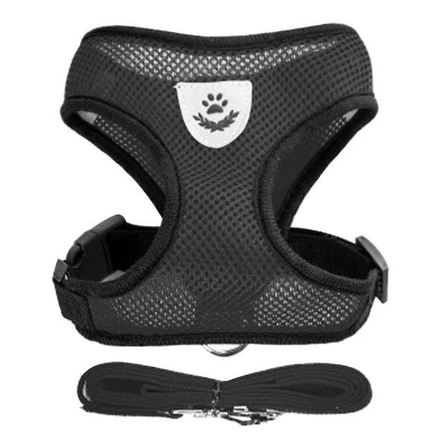 Dog Harness for Small Dogs Cats Adjustable Pet Harness and Leash Set Breathable
