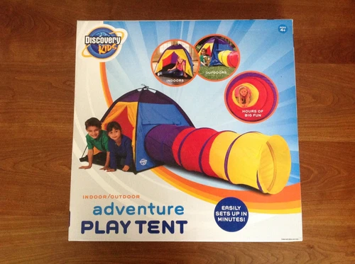 Discovery Kids Adventure Play Tent Dome with Tunnel Tube, Indoor/Outdoor