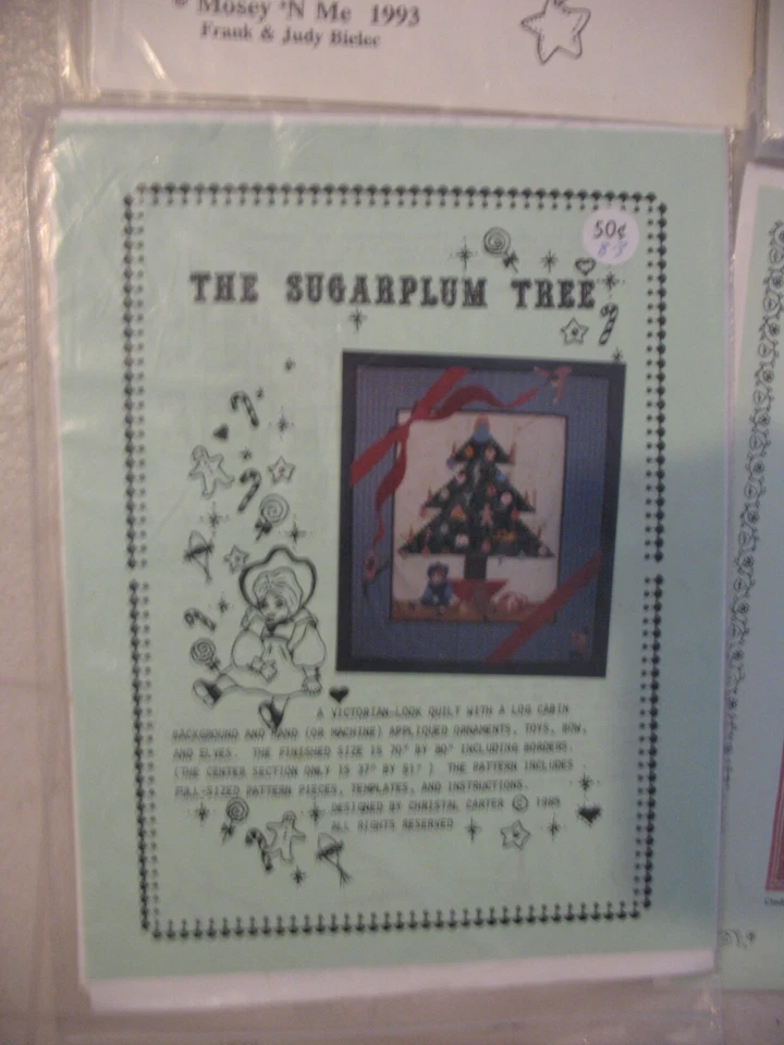 4 SANTA QUILT CROSS STITCH PROJECT PATTERNS Father Christmas Antique toys tree - Image 4 of 4