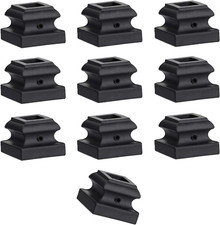 Iron Baluster Shoes - Flat with Screw - for 1/2" Square Balusters, Set of 10