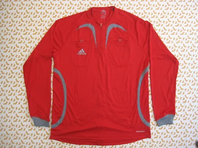Maillot Arbitre Formotion Porté Adidas Football vintage rouge Homme - XL - Photo 1/4