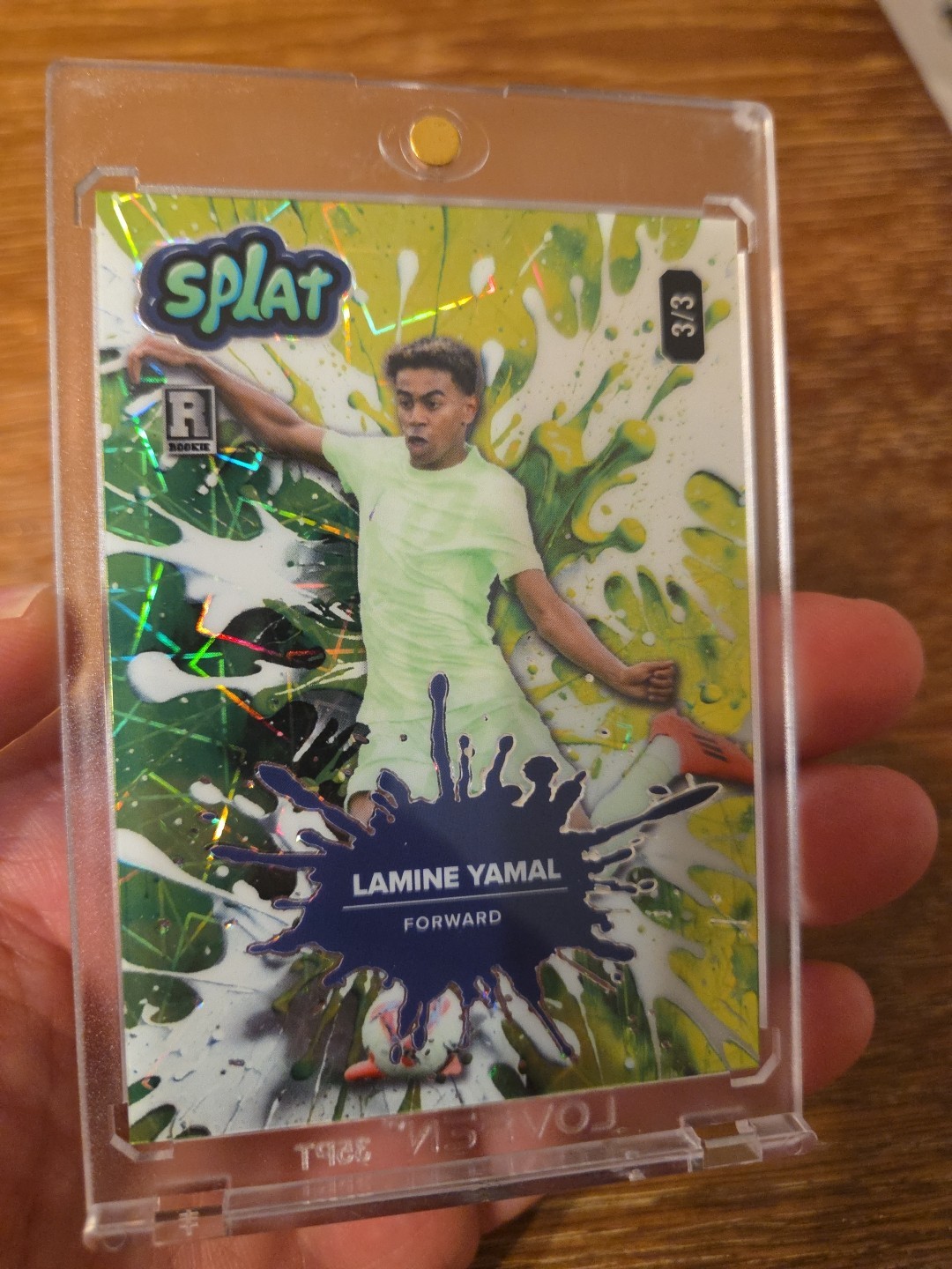 Lamine Yamal RARE REFRACTOR SPLAT WILD ROOKIE RC CARD SSP MINT   3 / 3 ! 