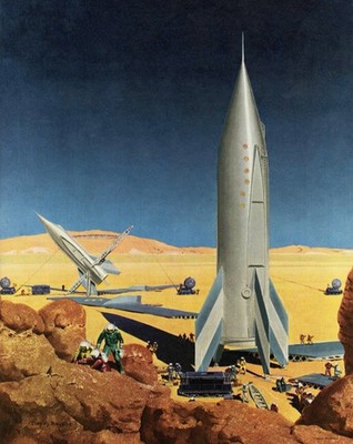 Chesley Bonestell - Mars Mission 1956 A1-A4 Poster Animal Pet Portrait Aristocr