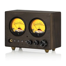 3-Zone Stereo RCA Audio Switcher Selector Preamp Headphone Amplifier w/VU Meter