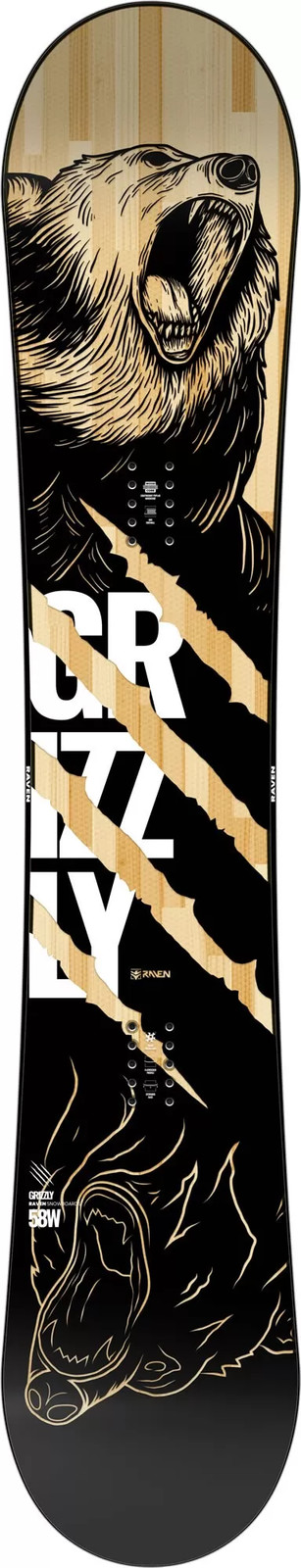 Snowboard Grizzly RAVEN toutes neiges pour homme adepte de freeride et carving