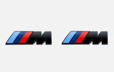 BMW M-Performance Fender Emblem Badge - Gloss Black  (2 pack)