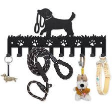 Metal Dog Coat Hooks Wall Mount Dog Leash Coat Rack 9.8 4.7inch 10 Hooks Deco...