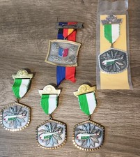 5 Vtg German 8 INT Volksmarch 1979 1st Brigade Ribbon Pinback Medals 1980 Medal