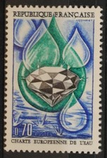 Timbre - FRANCE - Charte européenne de l´eau - neuf ** - n° 1612 - 1969
