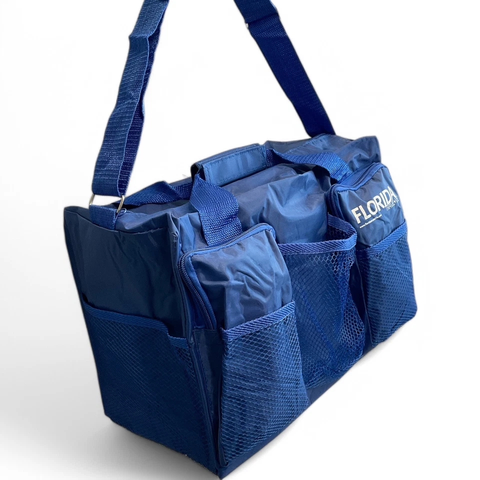 New Gear Travel Bag Medium Blue Tactical Messenger Duffle Pockets Shoulder Strap - Image 3 of 4