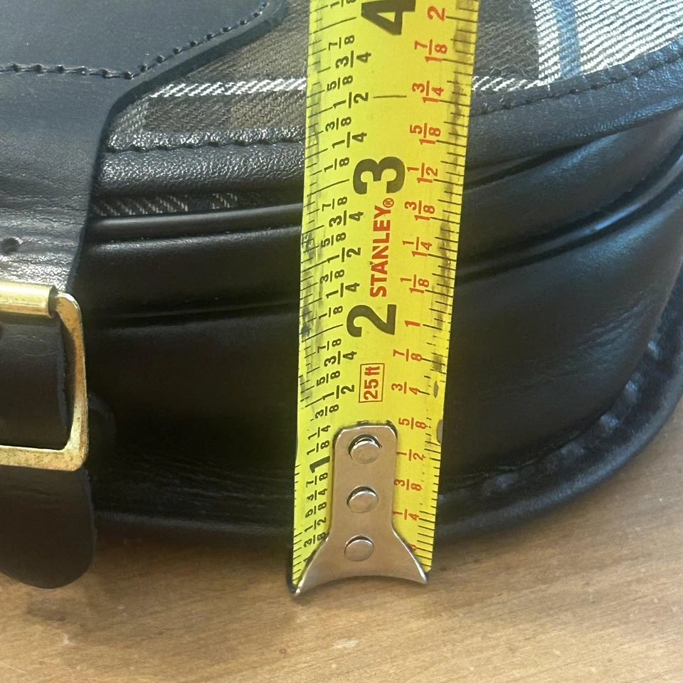 LL Bean Crossbody Bag Womens Medium Plaid Tartan Leather Scotland Purse - Image 4 of 4