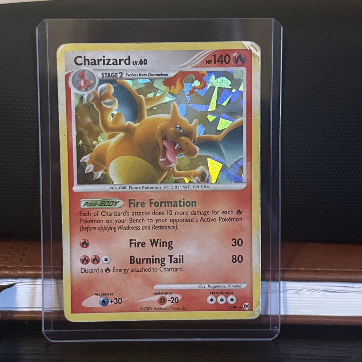 charizard pokemon card 2009 PSA 6 Holo Cracked Ice Trading card games Charizard 2009 Japanese Platinum: Advent