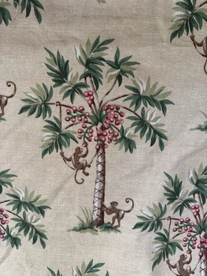 Pat Freund for P Kaufmann MONKEY PALM TREE Print Decorator Fabric, By the Yard - Image 1 of 4