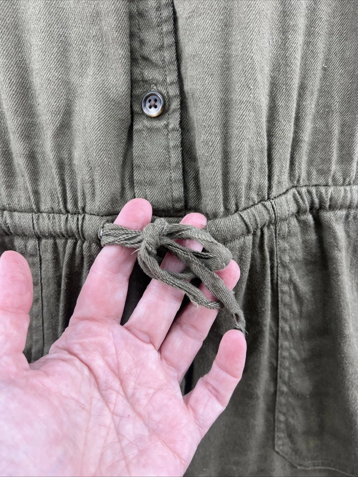 Женский комбинезон Lauren Ralph Lauren 8 Safari без рукавов на пуговицах льняная смесь Pock - Изображение 3 из 4